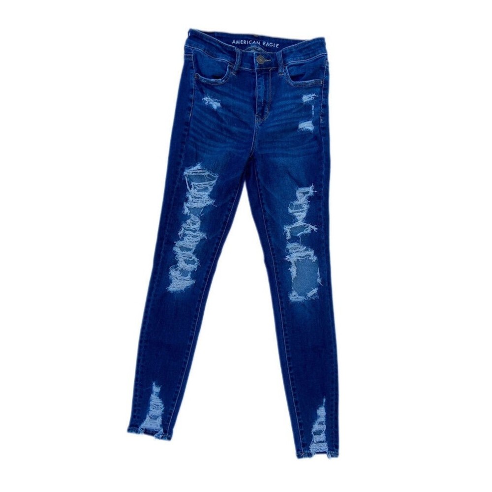 American Eagle Hi-Rise Jeggings Size 4 High Rise Skinny Jeans Stretch Cotton